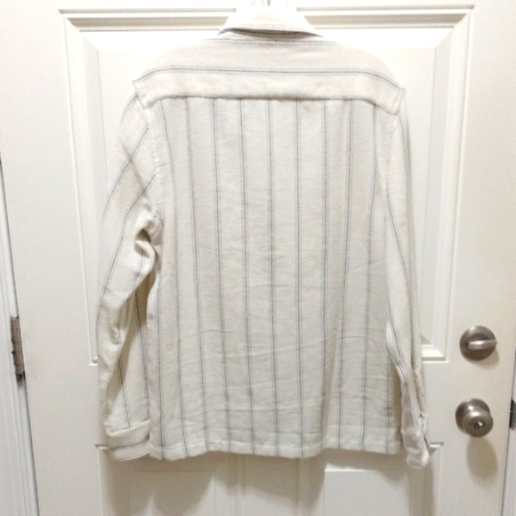 Denim & Flower Cream Men's Striped Button Down Shirt /Size S - Picture 5 of 5